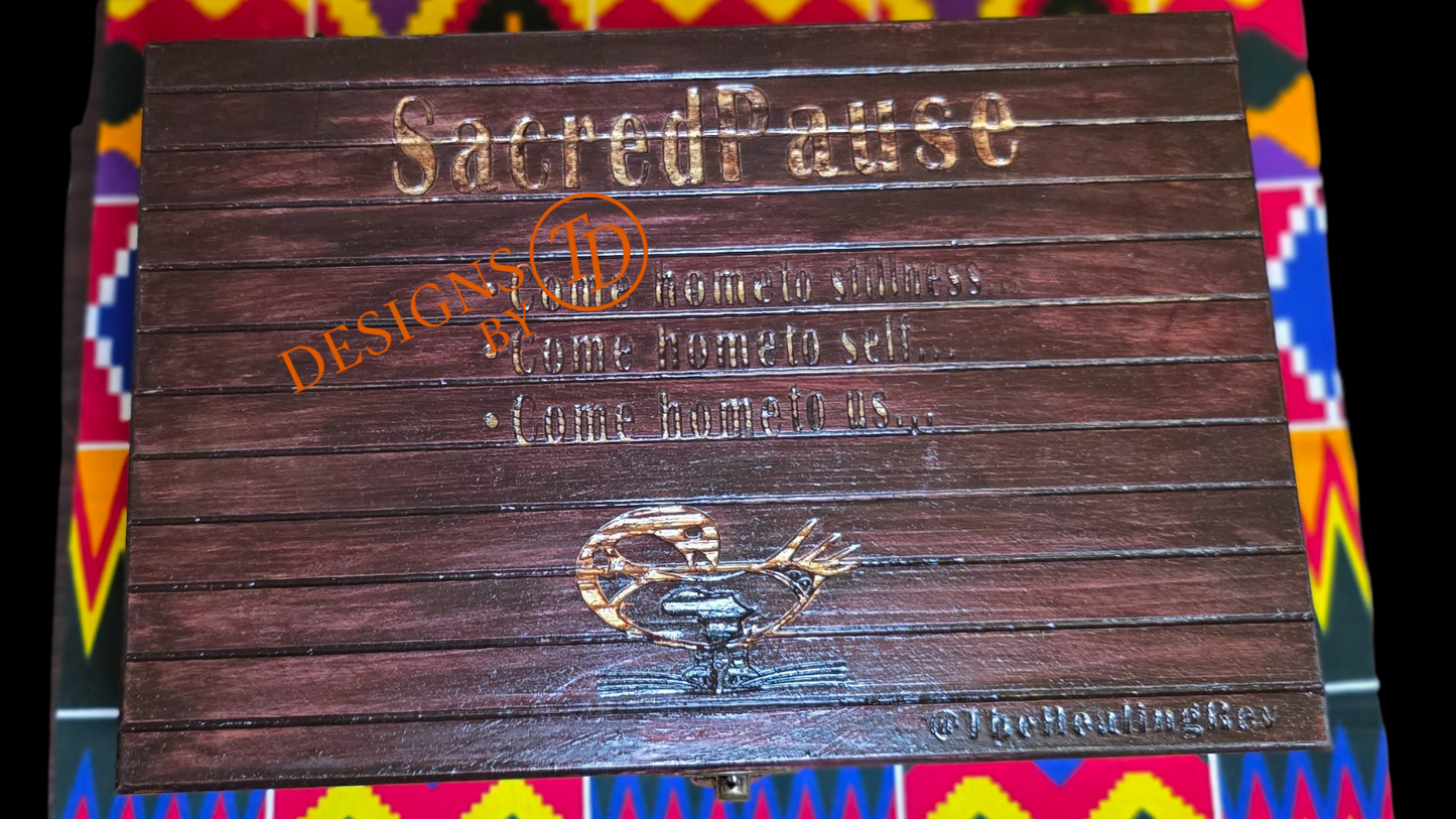 Sacred Pause Altar Box – Handmade Ancestral Ritual Set (Customizable)