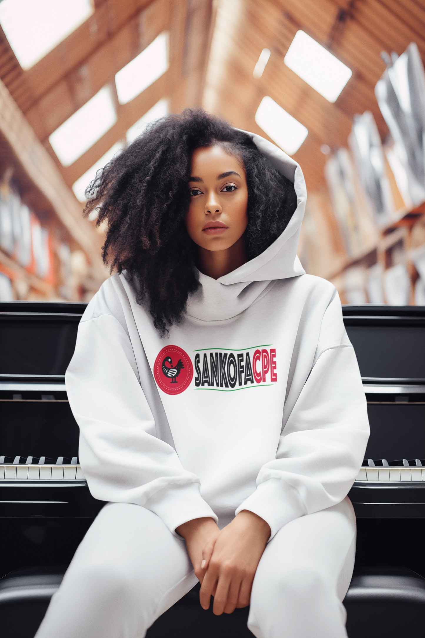 Sankofa CPE Center Hoodie – "Looking Back to Move Forward"
