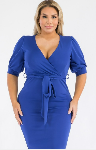 Puff Sleeve Bodycon Dress