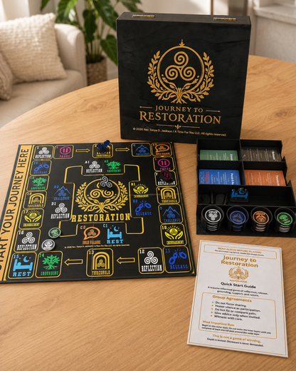 Journey to Restoration -  A trauma informed game of reflection, release, grounding, support, and return.