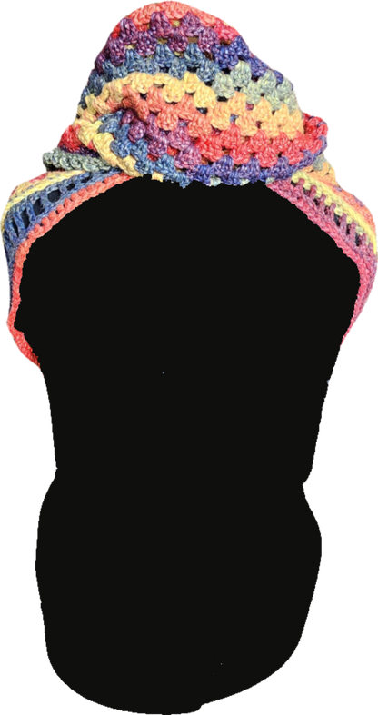 Rainbow Radiance Oversized Hooded Cowl