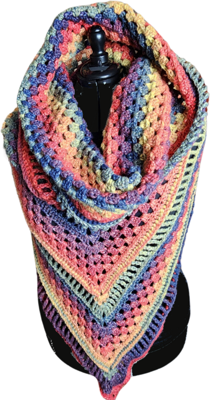 Rainbow Radiance Oversized Hooded Cowl