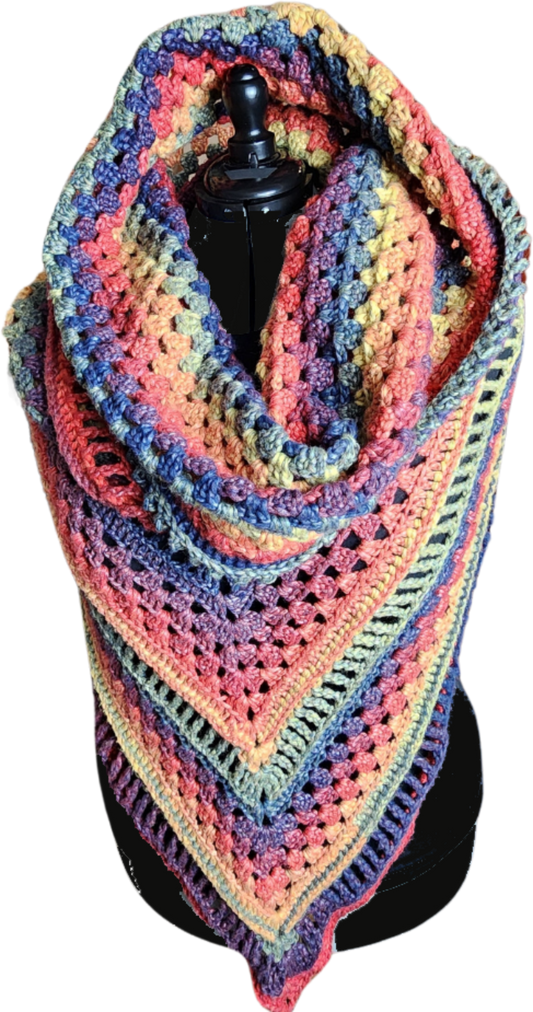 Rainbow Radiance Oversized Hooded Cowl